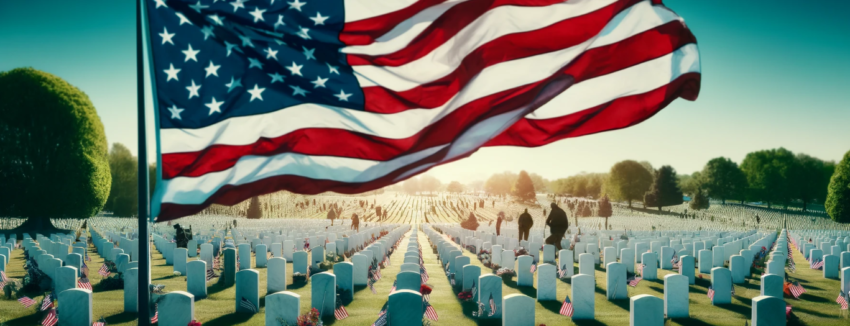 image for your Memorial Day article. It depicts a military cemetery with a reverent atmosphere,