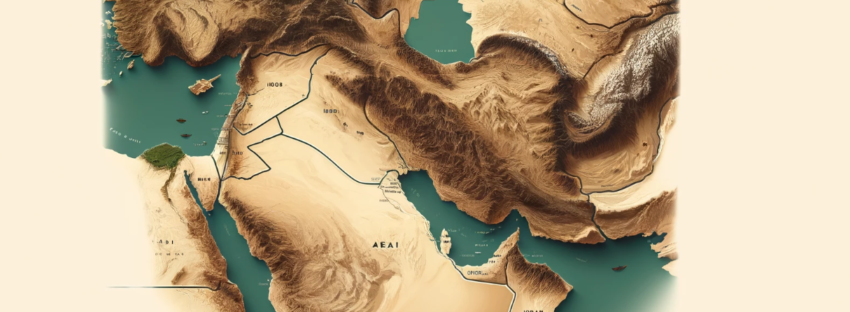topographical map of the Middle East