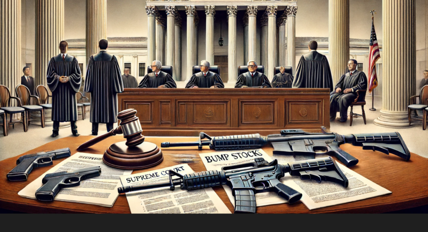 illustration for your article on the Supreme Court ruling regarding bump stocks.