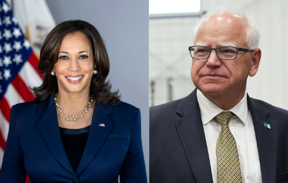 Kamala Harris and Tim Walz