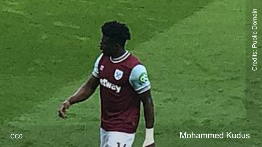 Mohammed Kudus (born 2 August 2000) is a Ghanaian professional footballer who plays as an attacking midfielder or a right winger for Premier League club West Ham United and the Ghana national team. He has previously played for Nordsjælland and Ajax.