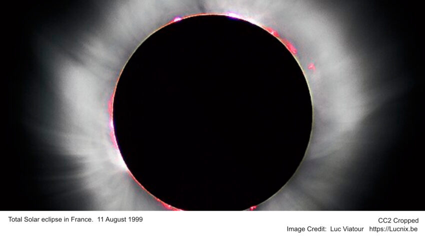 Total Solar eclipse in France. 11 August 1999